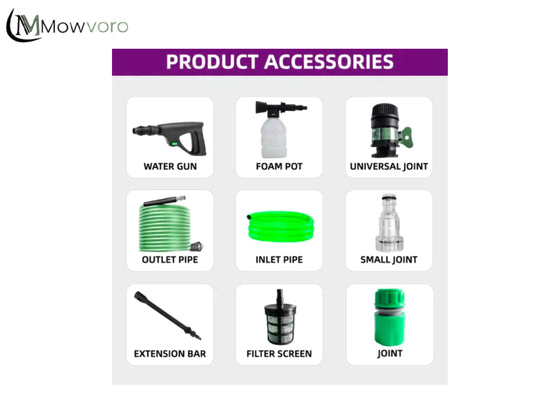 Mowvoro 2000W High Pressure Car Washer with Accessories