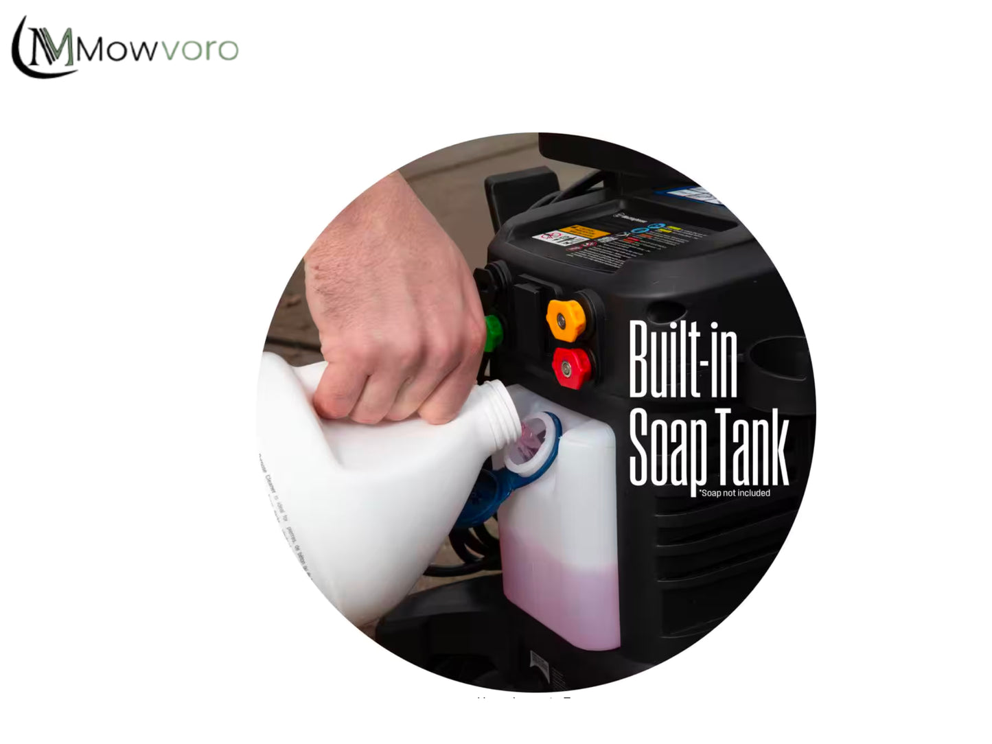 Mowvoro 1200W Compact High Pressure Car Washer with 3M Hose